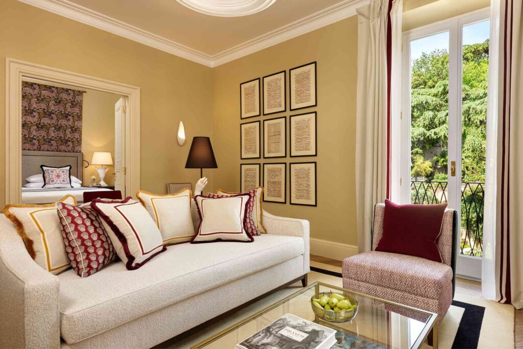 Deluxe Suite with garden view at Hotel de Russie, a Rocco Forte Hotel, Rome, Italy