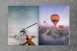 OutThere Experientialist Awards issue spread featuring adventure travel inspiration