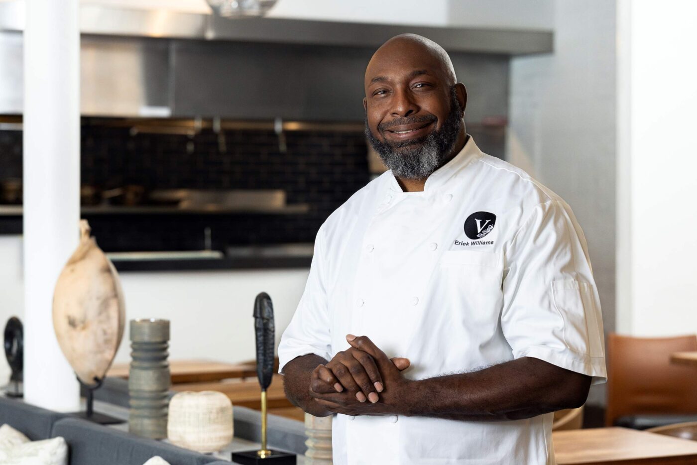 Portrait of chef Erick Williams, Chicago, Illinois, USA