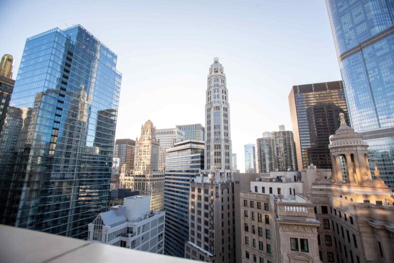 The skyline of Chicago, Illinois, USA