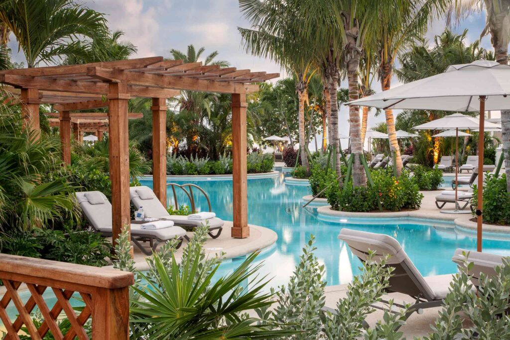 A pool at Rosewood Baha Mar, Nassau, The Bahamas