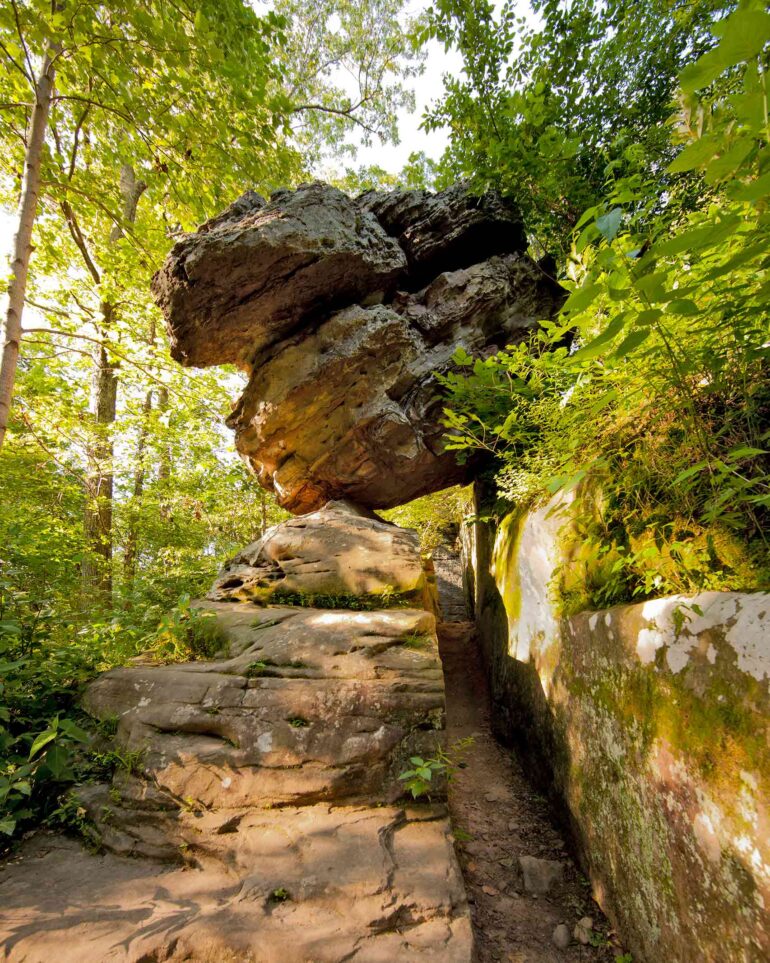Hiking trail in Shawnee Forest, Illinois, USA