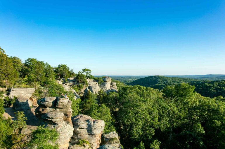 Rocky Bluffs at Garden of the Gods, Illinois, USA