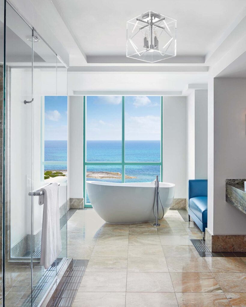 A bathroom at The Cove at Atlantis, Paradise Island, The Bahamas