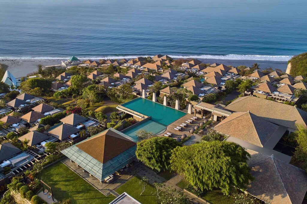 Aerial view of Umana Bali, LXR Hotels & Resorts, Uluwatu, Bali, Indonesia