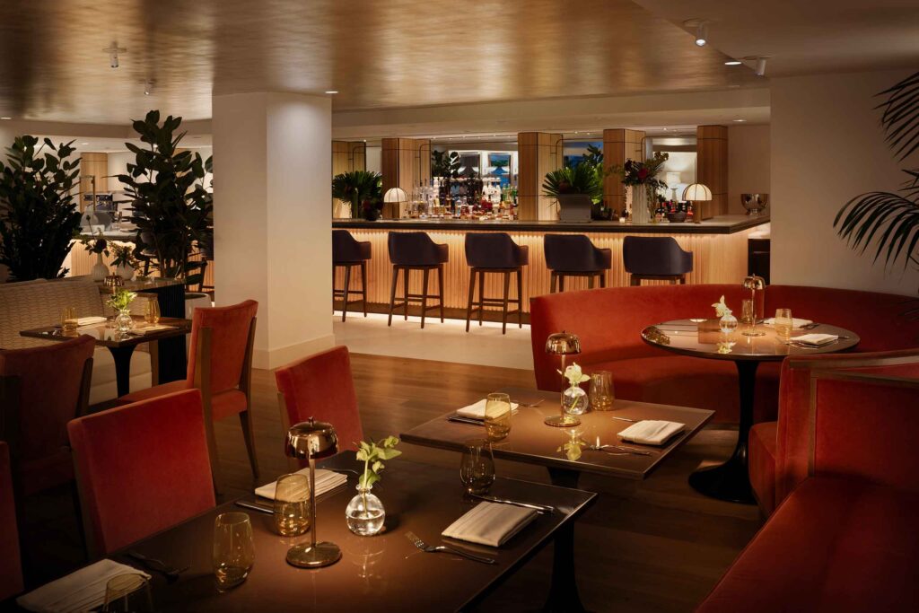 Costa Cova Osteria interiors in Los Angeles, California