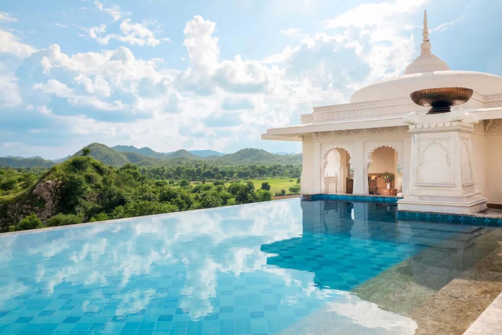 Rooftop pool at Raffles Jaipur, Jaipur, India