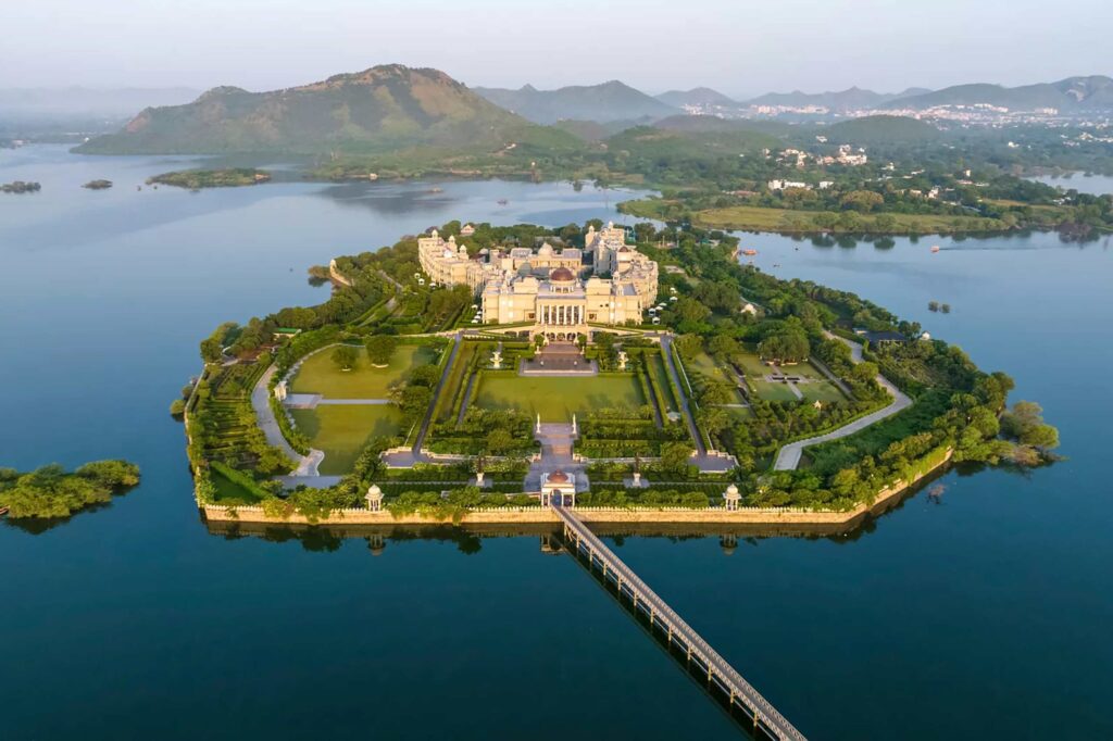 Aerial view of Raffles Udaipur, Udaipur, India