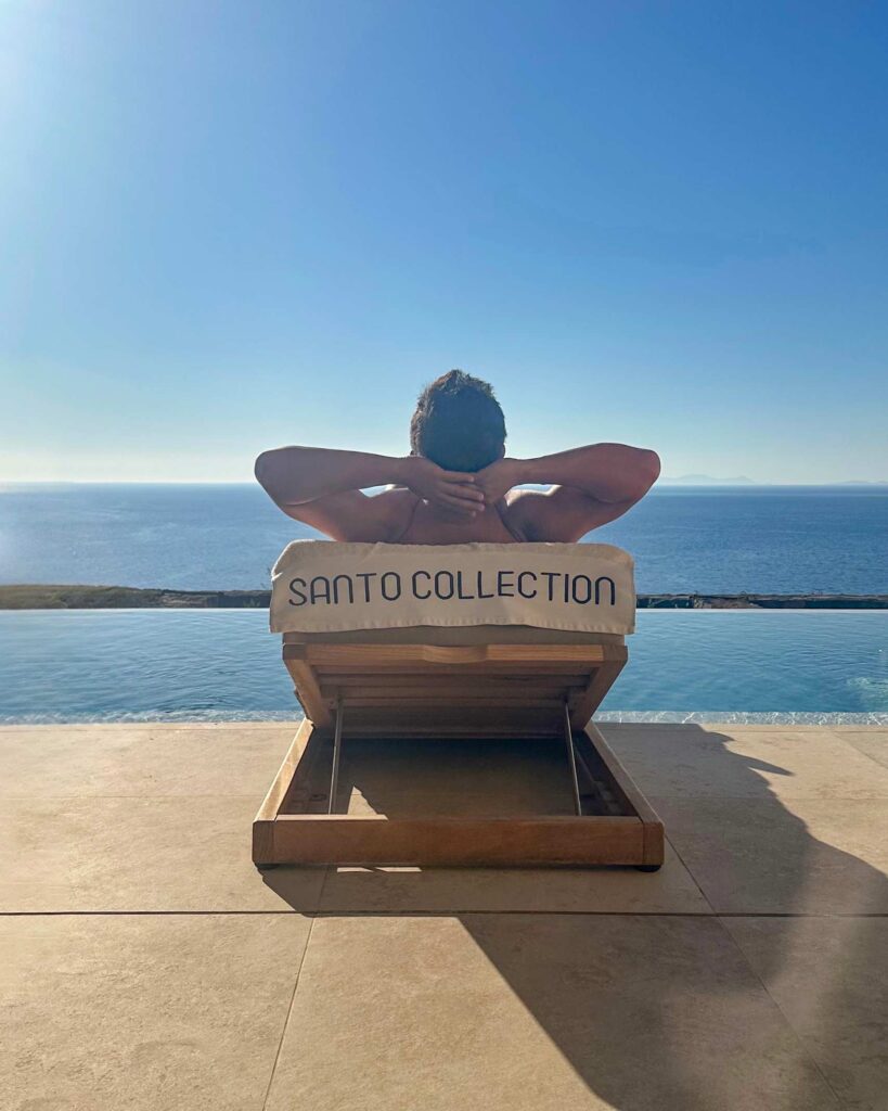 Man relaxing on a sunlounger