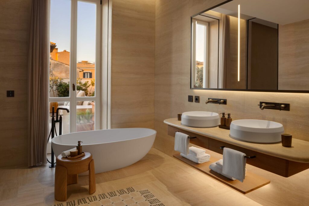 Bathroom at Six Senses Rome, Rome, Italy