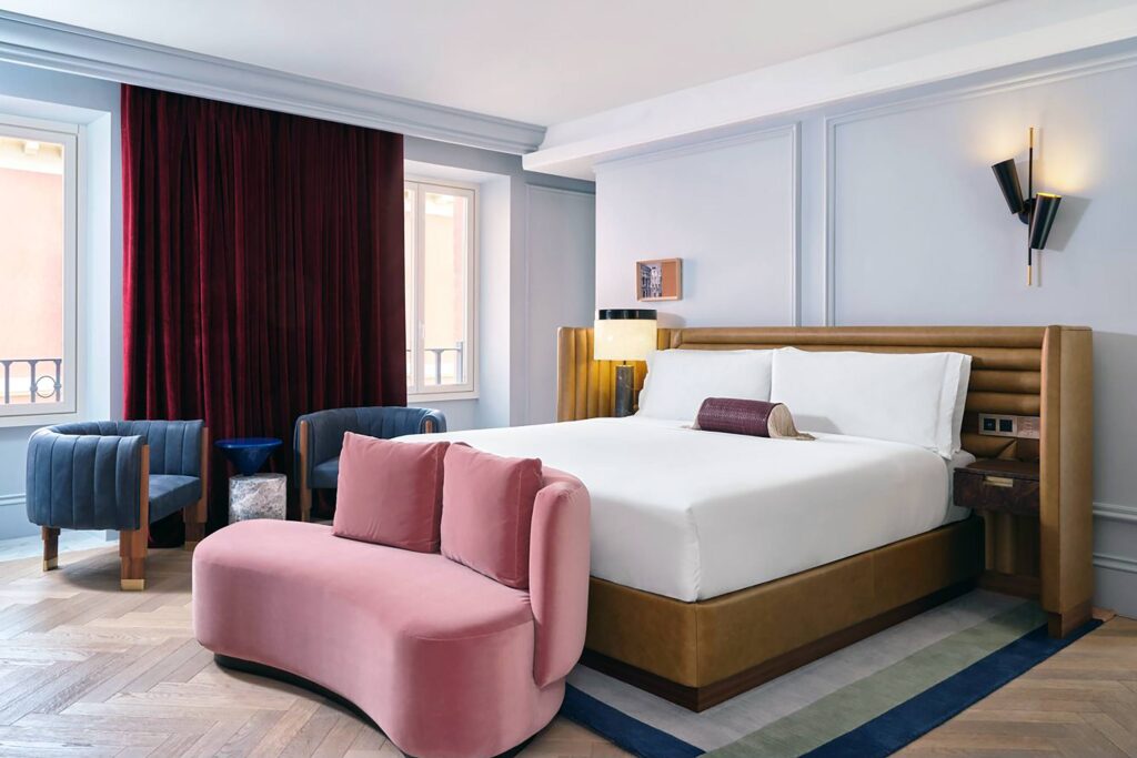 Extreme WOW Suite bedroom at W Rome, Rome, Italy