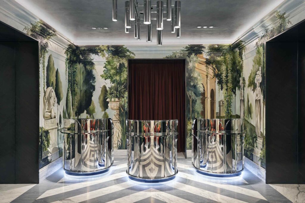 Reception area at W Rome, Rome, Italy