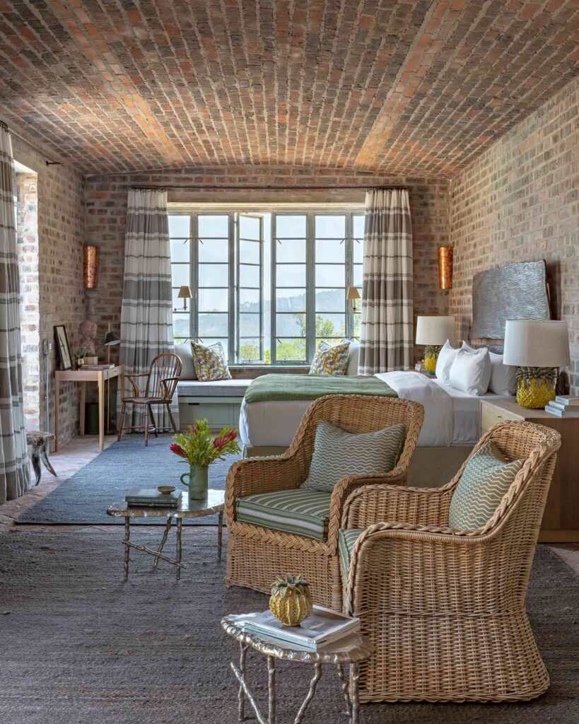 Rustic bedroom at 7 Koppies, Franschhoek, South Africa