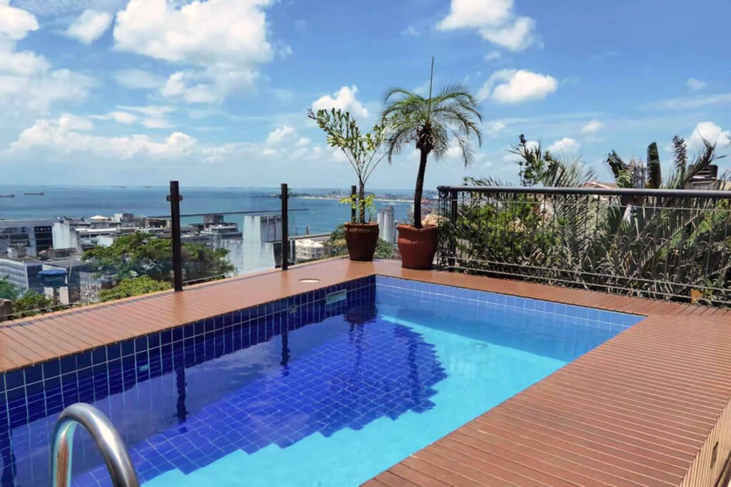 Rooftop pool at Casa do Amarelindo, Salvador, Brazil