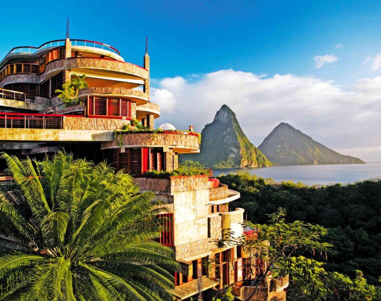 Exterior of Jade Mountain, Soufriere, St Lucia