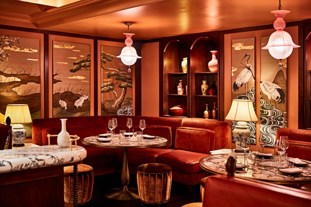 Interiors of The Aubrey at Mandarin Oriental Hyde Park, London