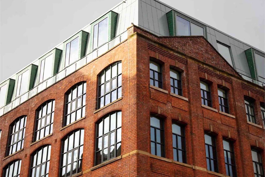 Red brick building on Canal Street, Manchester that's home to Leven