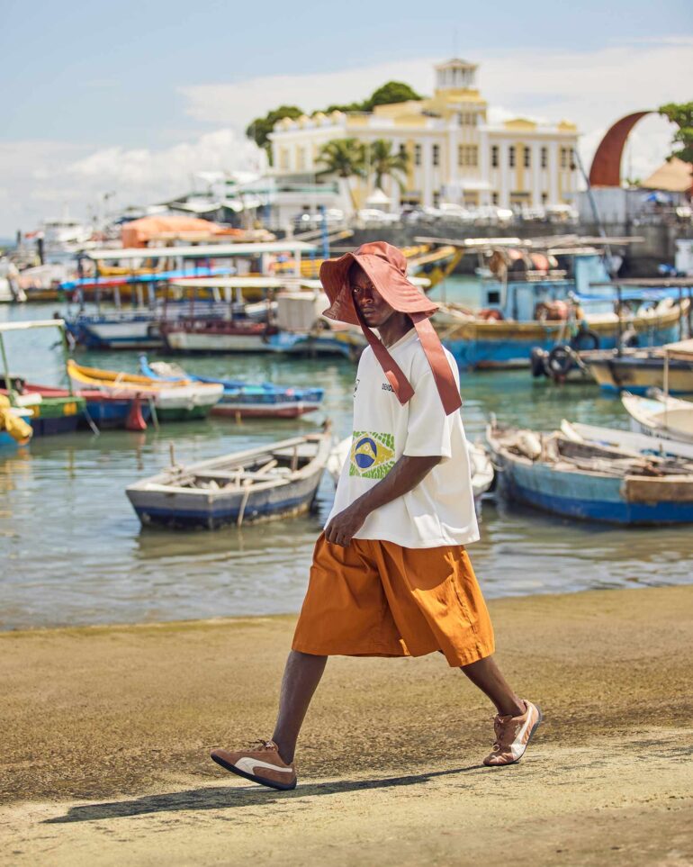 Fah Sampaio on a beach in Salvador, Brazil