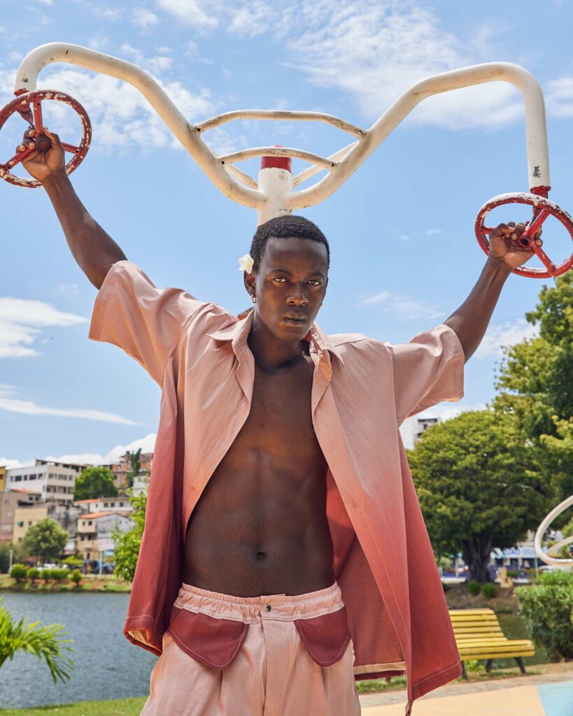 Fah Sampaio poses for a picture in Salvador, Brazil