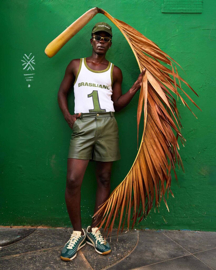 Fah Sampaio wears a white tank top in Salvador, Brazil