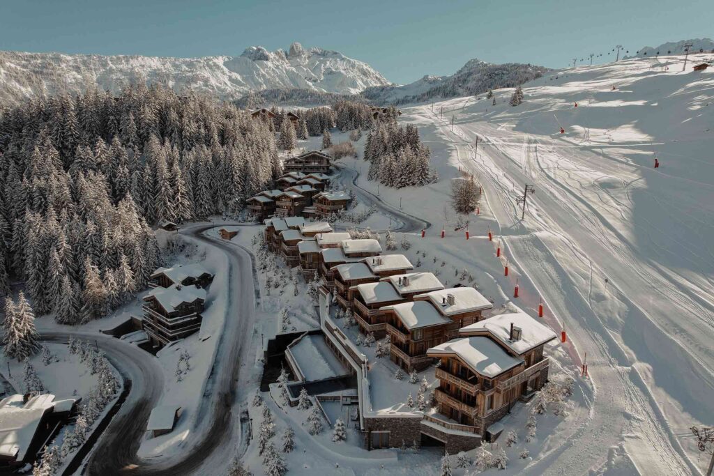 View over the piste at Ultima Hotel Courchevel