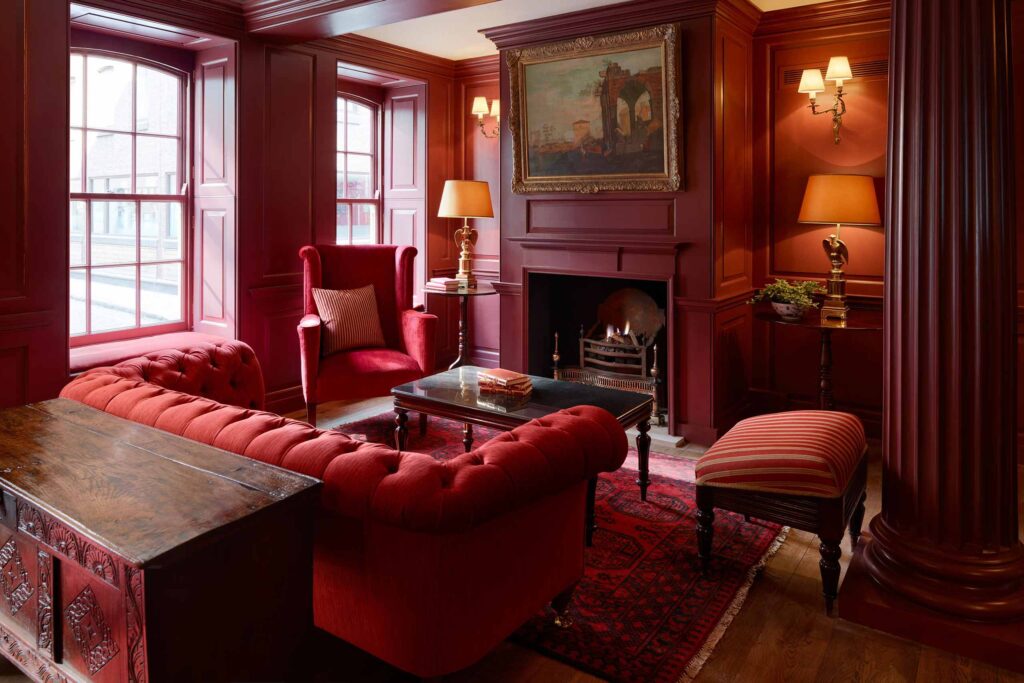 A fireplace at Batty Langleys, London, United Kingdom