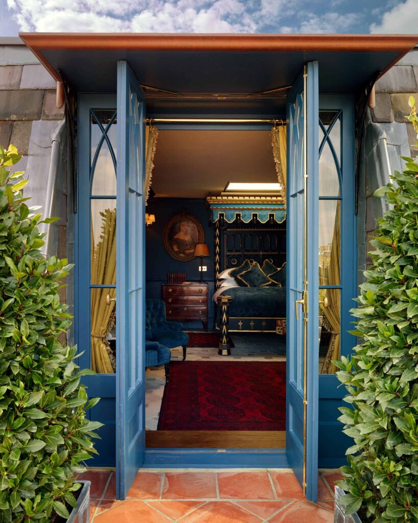 Earl of Bolingbroke Terrace doors at Batty Langleys, London, United Kingdom