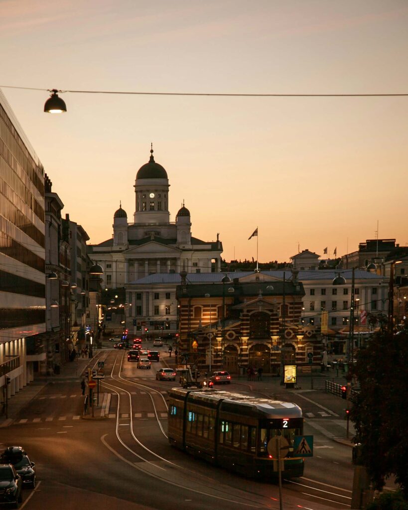 Helsinki Cathedral at dusk. A membership to Club Avandra, which takes female travellers here, belongs on any experiential gift guide