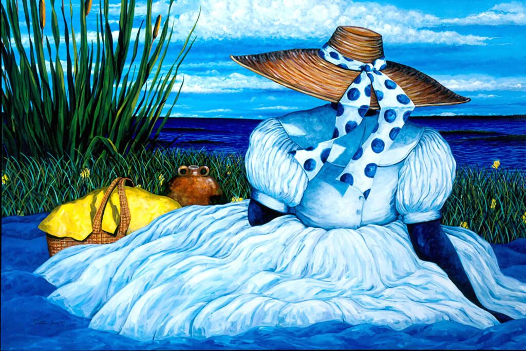 Contemplation painting by Jonathan Green