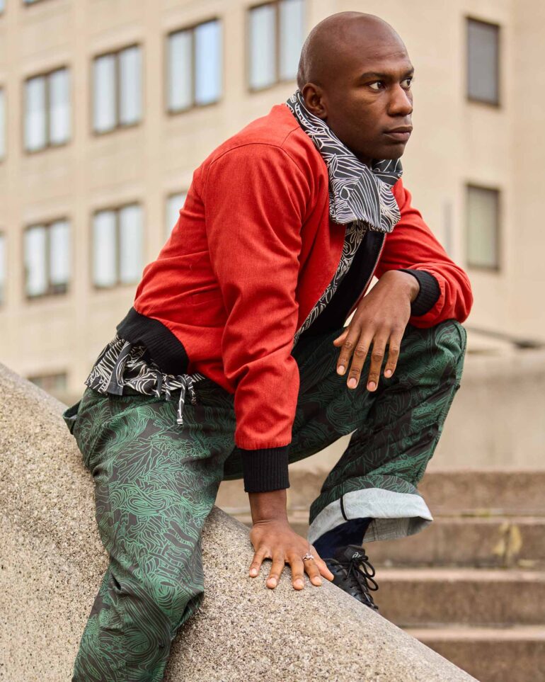 Folu Odimayo modelling in London, UK