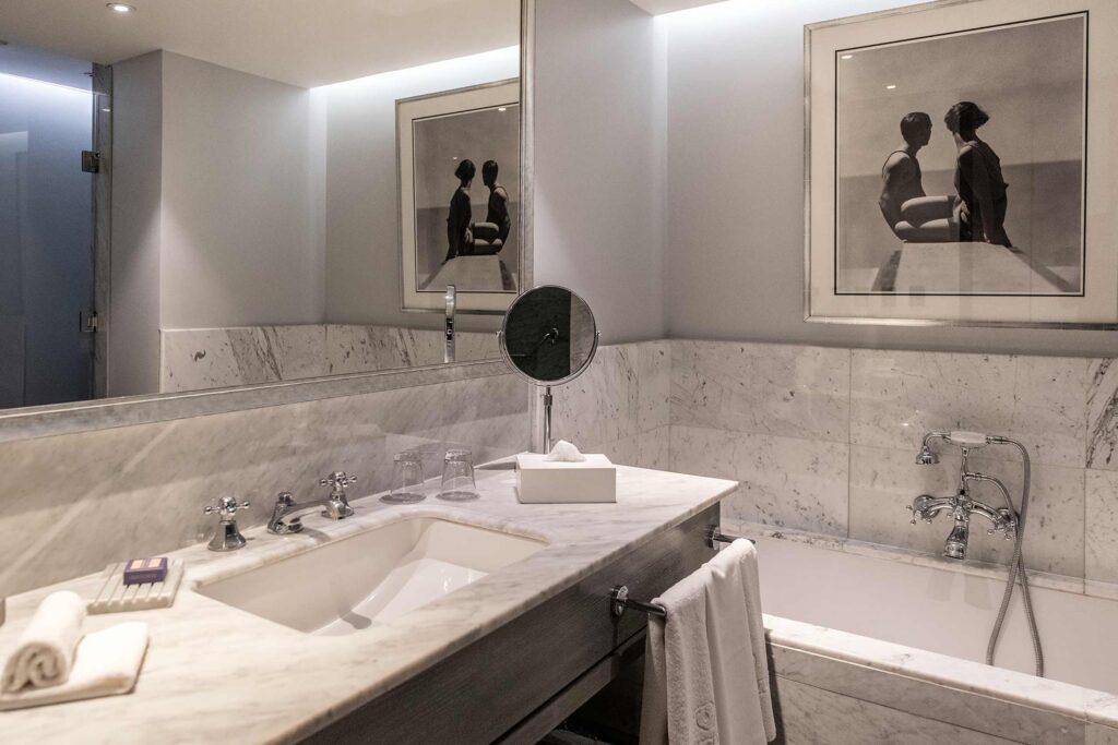 A bathroom at The Singular Santiago, Santiago, Chile