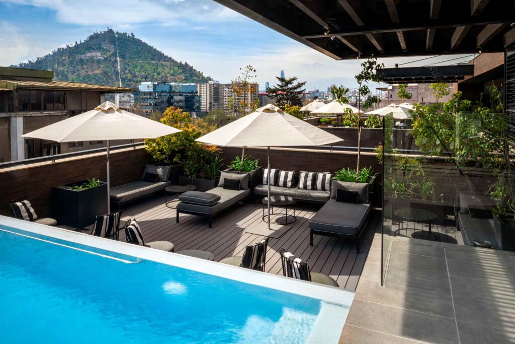Rooftop pool at The Singular Santiago, Santiago, Chile