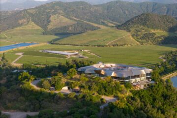 Aerial view of Vik Chile, Millahue Valley, Cachapoal, Chile