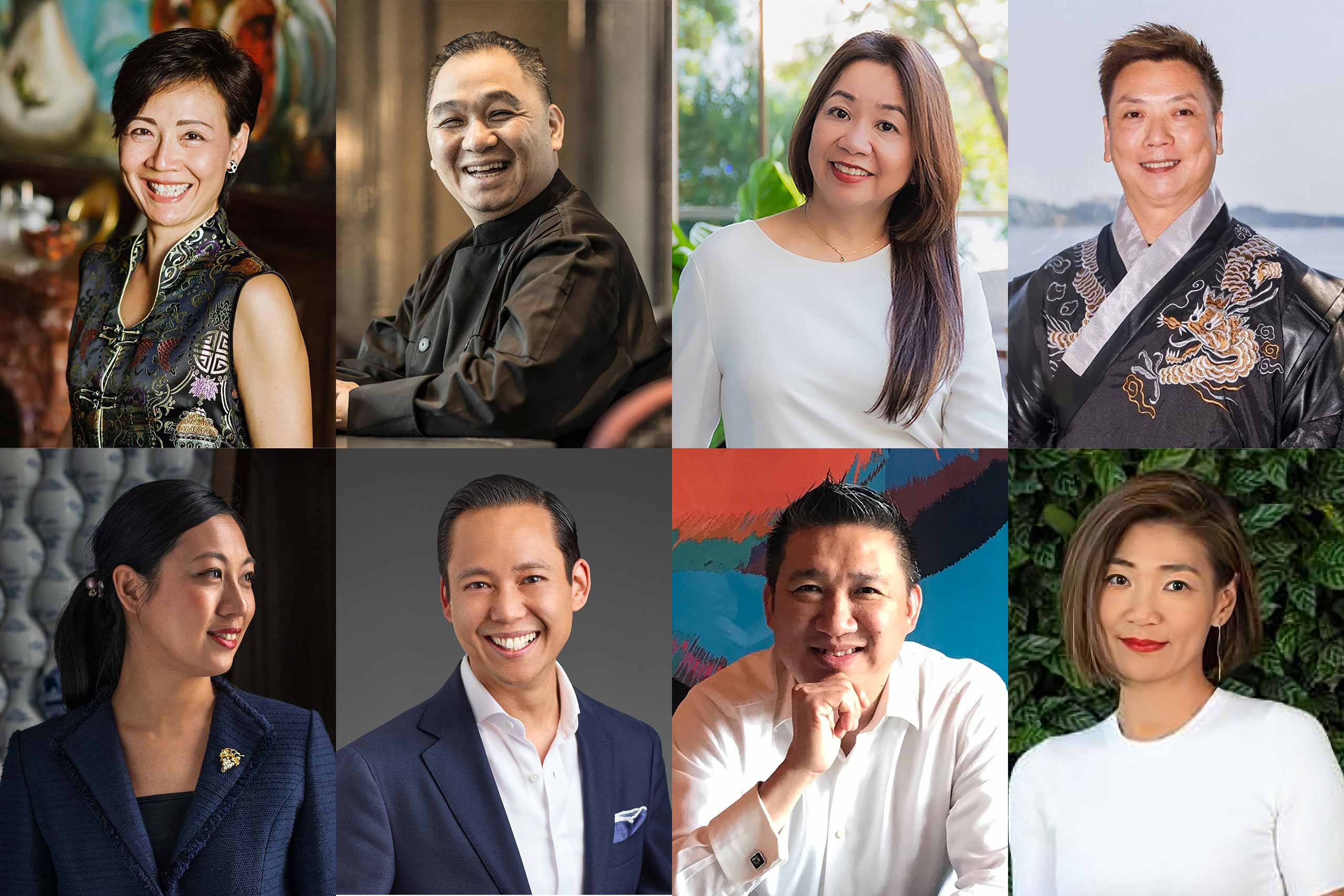 Portraits of hospitality leaders of Chinese heritage, for an article on the Year of the Horse