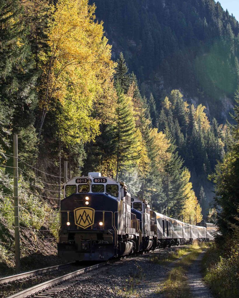 Front view of the Rocky Mountaineer, Canada