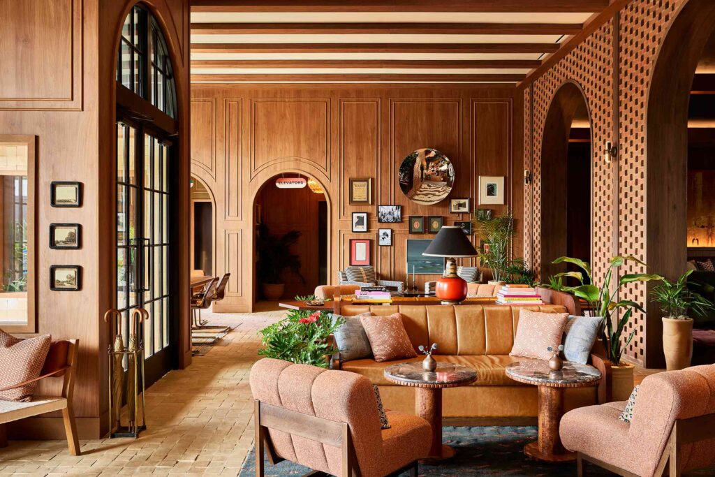 The retro-inspired entrance area of The Manchester, Lexington, Kentucky, USA