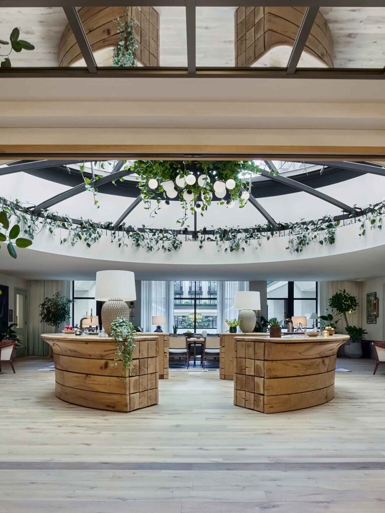 Interiors of Six Senses Place London, private members club